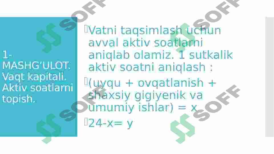 Time management  (Vaqt reglamentini boshqarish) 4