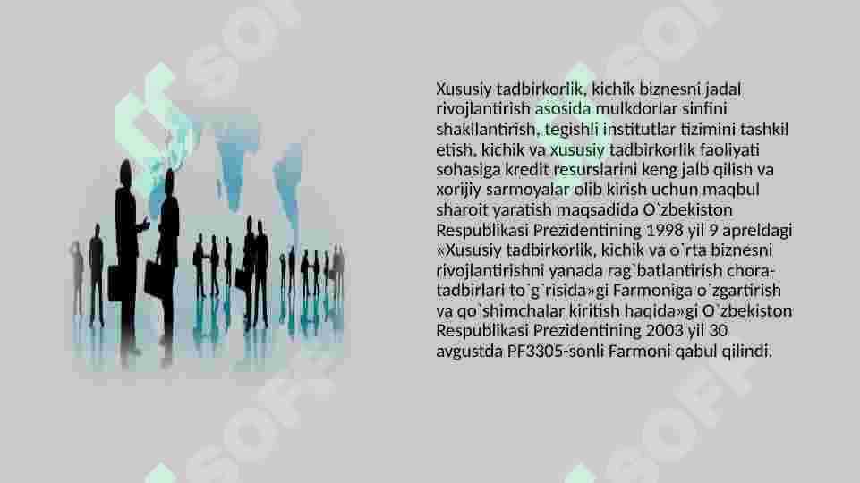 TADBIRKORLIK FAOLIYATI SUB’YEKTLARI VA ULARNING TURLARI 7