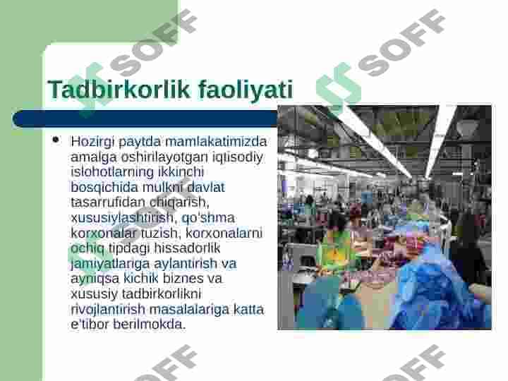 Tadbirkorlik faoliyati 3
