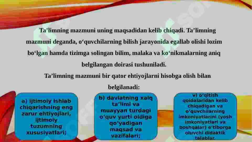 Ta`lim mazmuni 3