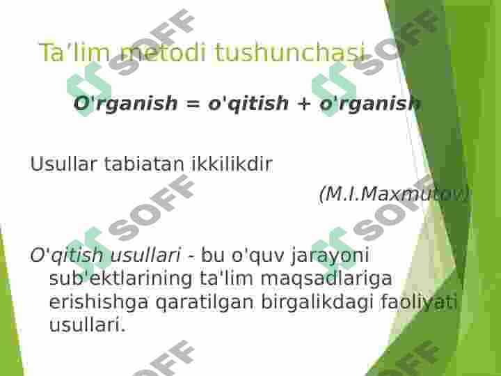 Ta'lim metodlari va vositalari 3