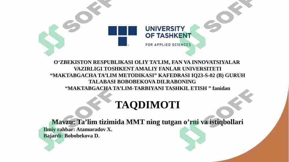 Ta'lim tizimida MMT 1