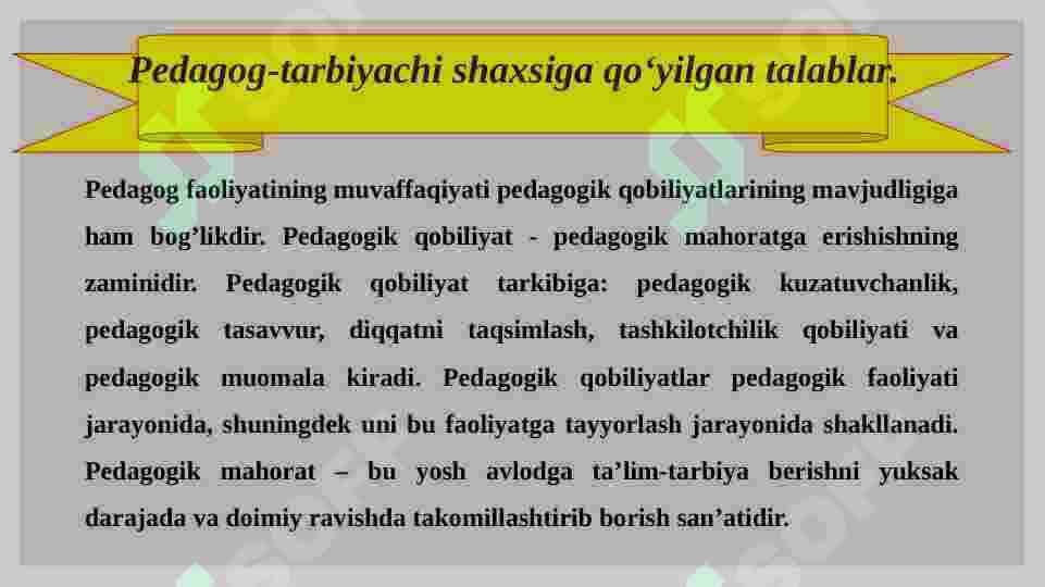 Tarbiyaviy ishlarni amalga oshirishda pedagogik mahoratning oʻrni 4