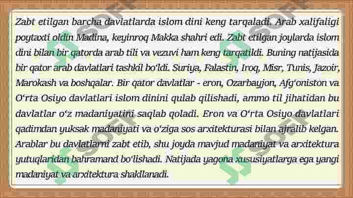 O'rta va Yaqin sharq o'rta asrlar aritekturasi. Hindistonning o‘rta asrlardagi arxitekturasi. Xitoy va Yaponiyaning o‘rta asrlar arxitekturasi. 4