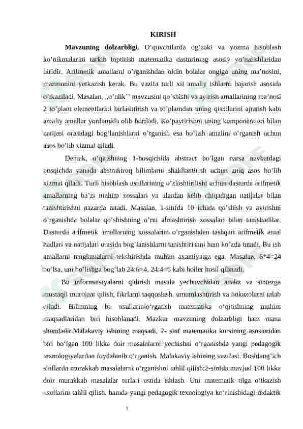 TARIXIY MASALALAR. BOSHLANGʻICH SINIFLARDA MATEMATIKA DARSLARI VA SINIFDAN TASHQARI MASHGʻULOTLARIDA TARIXIY MASALALARDAN FOYDALANISHNI OCHIB BERISH. 3