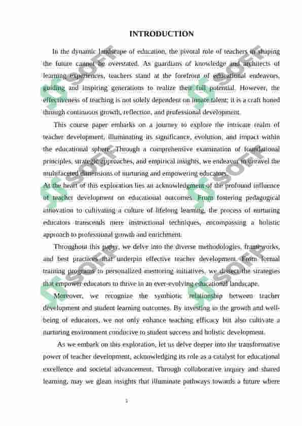 Teacher Development 3