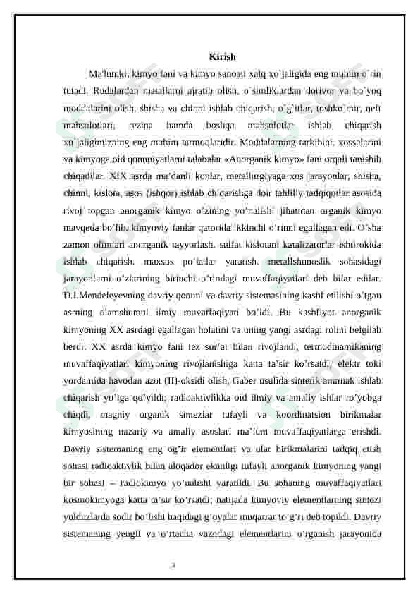 Termokimyoviy jarayonlar. Anorganik kimyo va ekologiya 3