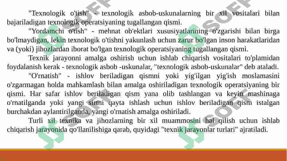 Texnologik jarayonlar 3