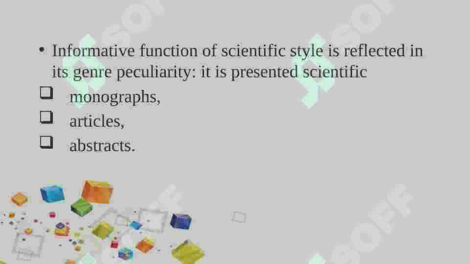 The Scientific style 4