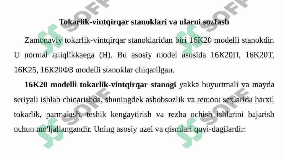 Tokarlik stanoklari 2