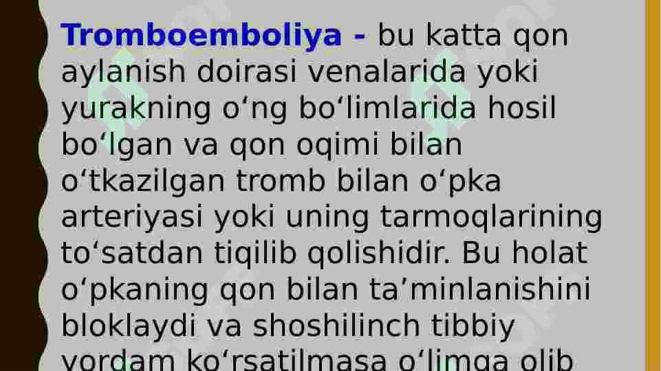TROMBOEMBOLIYALAR 2