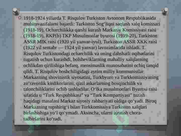 Turor  Risqulov  hayoti  va ijodi 3