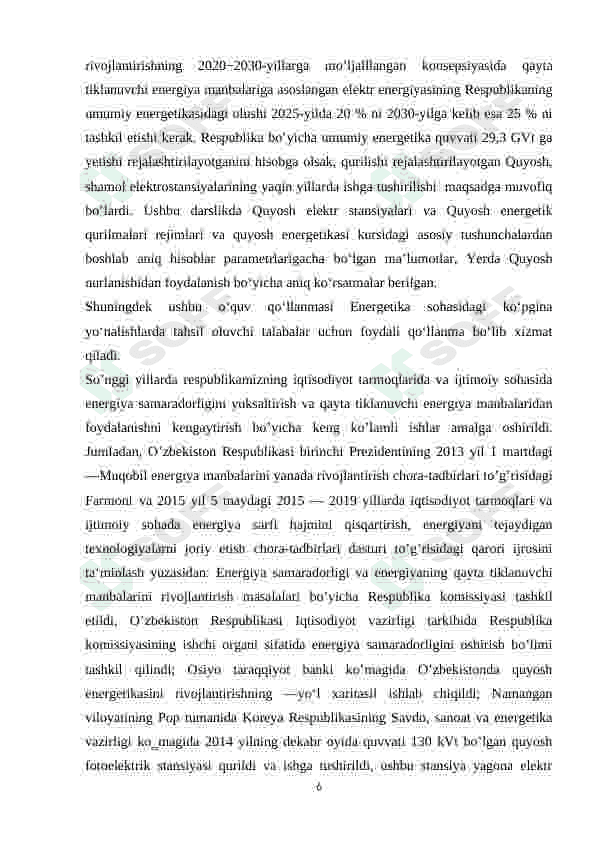 LOKAL TARMOQGA PARALEL ULANGAN 50 KW QUVVATDAGI QUYOSH FOTOELEKTRIK STANSYASINI O’RGANISH 6