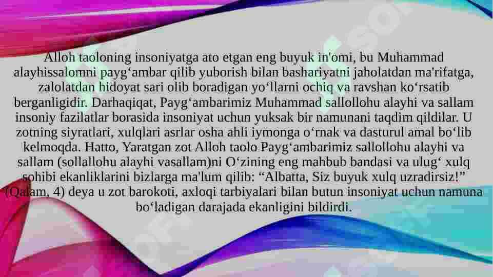 Hadislarda ma`naviy, axloq-odob, mehr oqibat masalalari 2