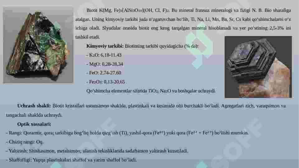 Varaqsimon silikatlar 4
