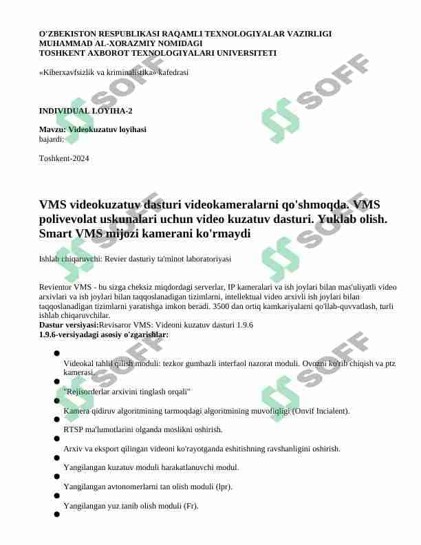 Videokuzatuv loyihasi 1