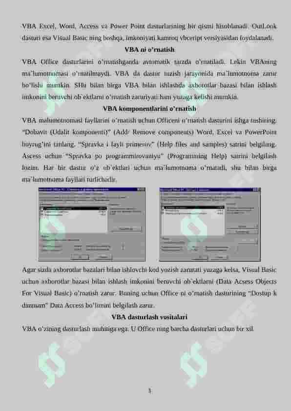 Vizual dasturlash (VBA) 3