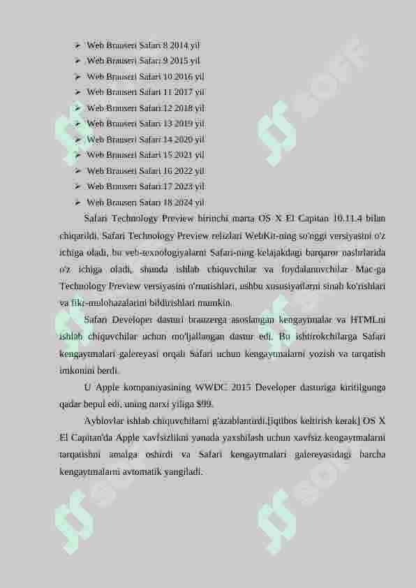 Web BrauseriSafari 3