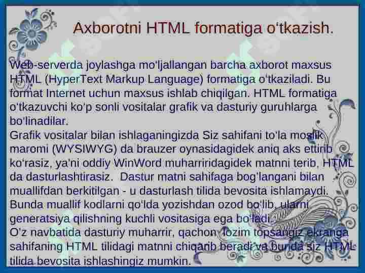 Web sahifalar yaratish 5