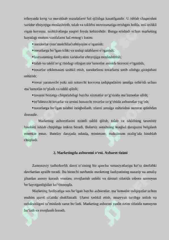 MARKETING TADQIQOTLARI VA AXBOROTLAR TIZIMI 4