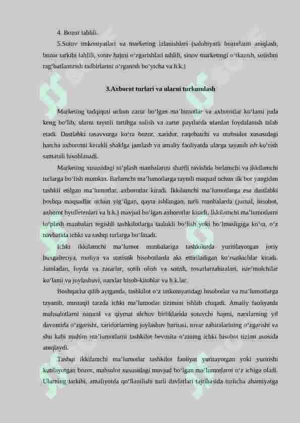 MARKETING TADQIQOTLARI VA AXBOROTLAR TIZIMI 7