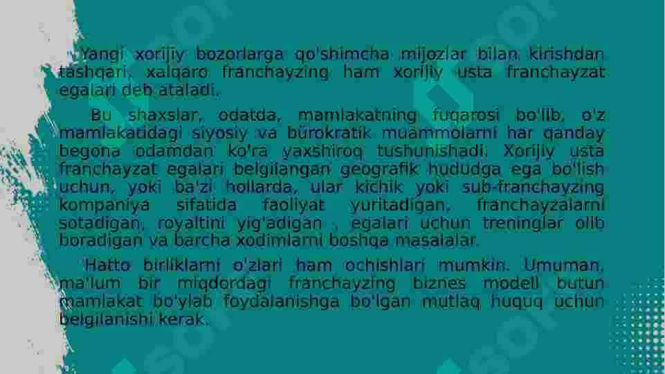 Xalqaro franchayzing 5