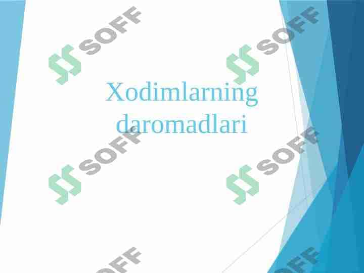 Xodimlarning daromadlari 1