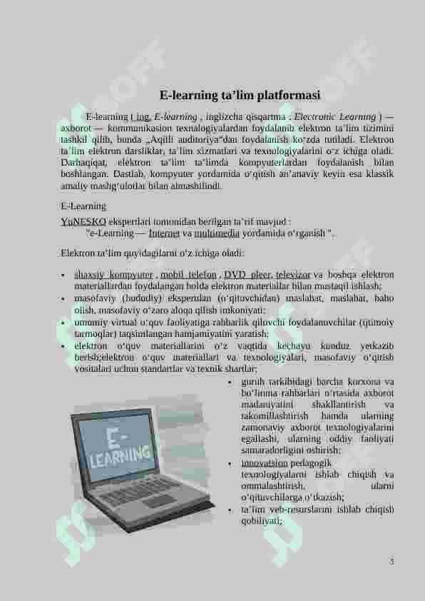 E-learning platformasi 8