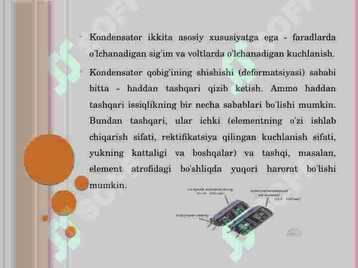 Ona platada kondensatorlarni almashtirish 4