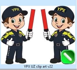 Yo'l patrul xizmati xodimi 70x120sm nisbatda. MultPersonaj cdr, png 1