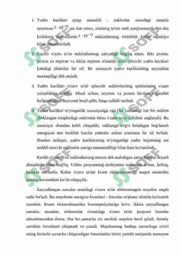 Yadro kuchlarining tabiati 4