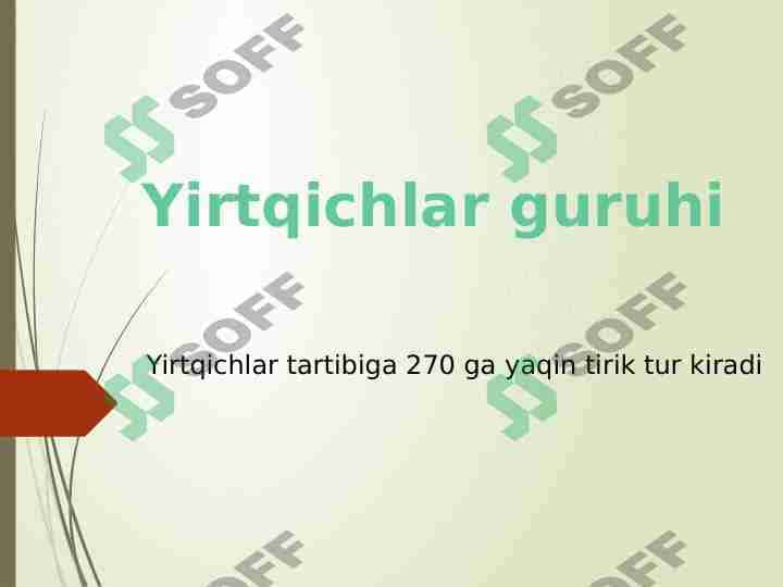 Yirtqichlar guruhi 1