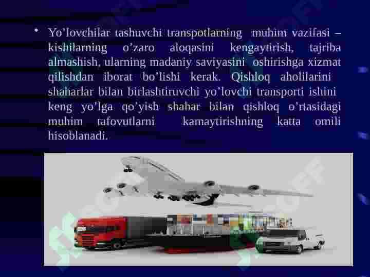 Yuk va odam tashish 3