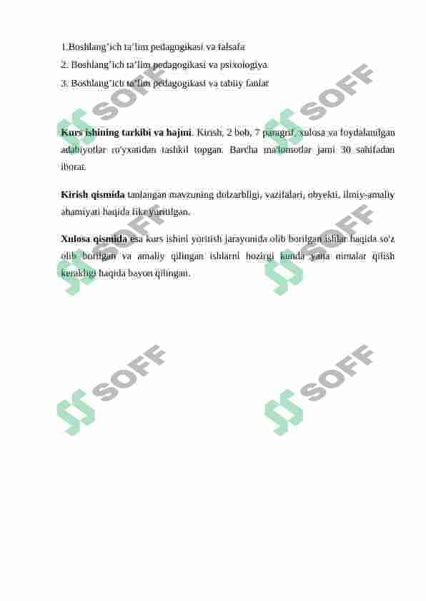 Boshlang'ich ta'lim pedagogikasi fanining boshqa fanlar bilan aloqasi 4