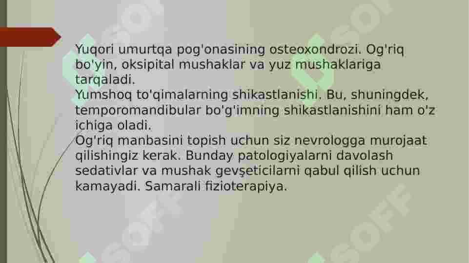 Yuzdagi og'riq 3
