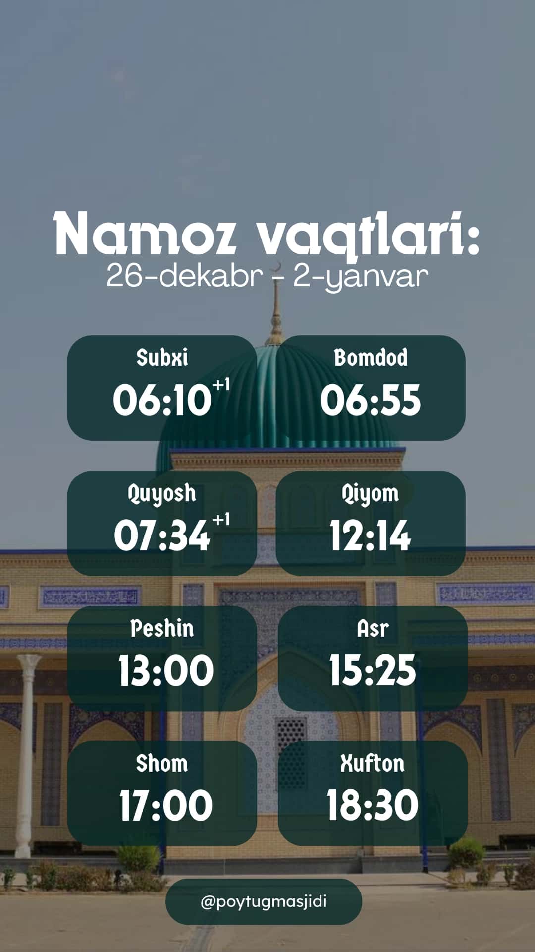 Namoz vaqtlari 1