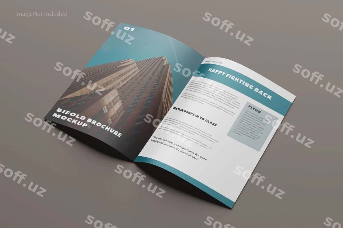 A4 ikfonda premiy psd | A4 bifold mockup premium psd 1