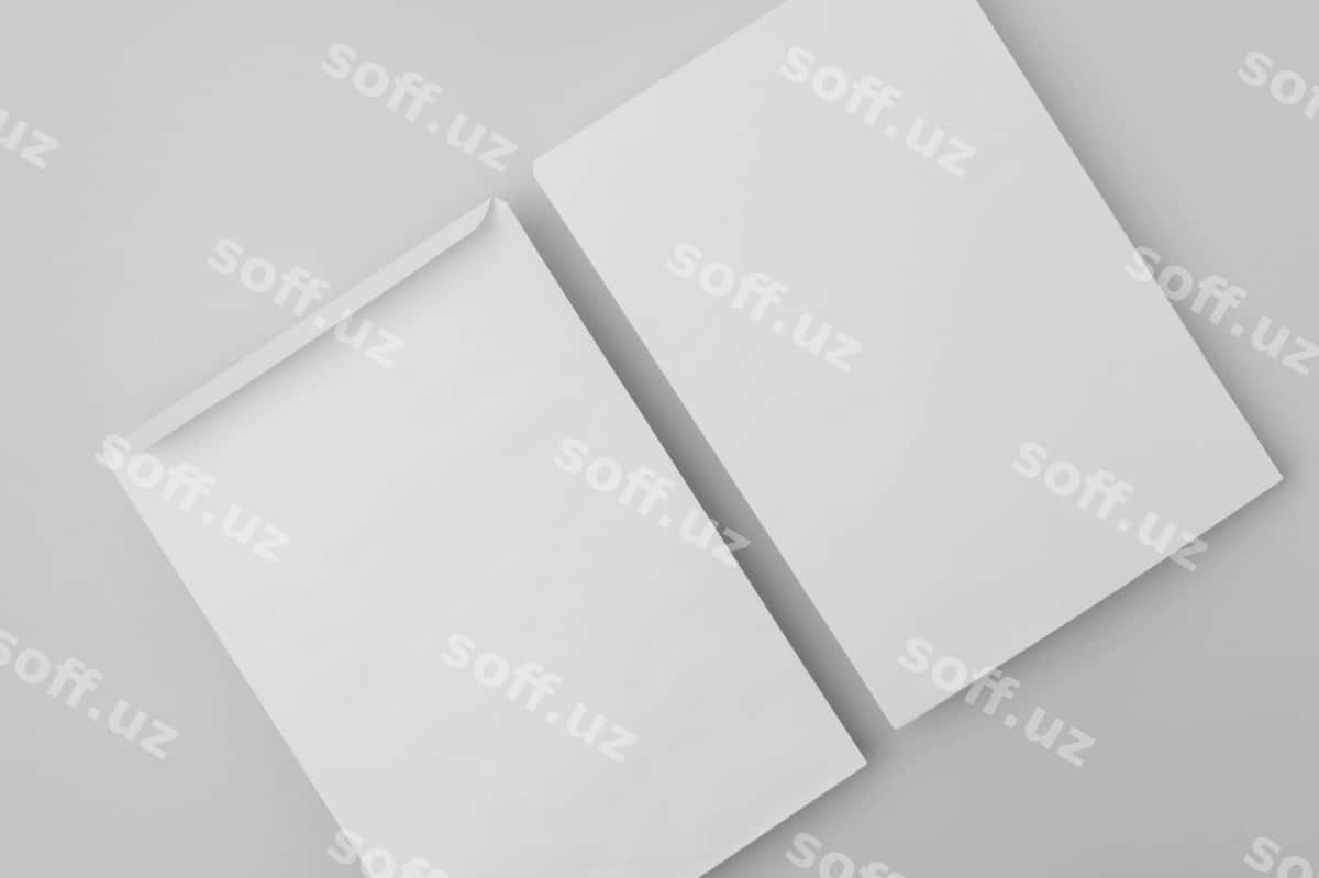 A4 konvert mockup dizayni | A4 envelope mockup design 1