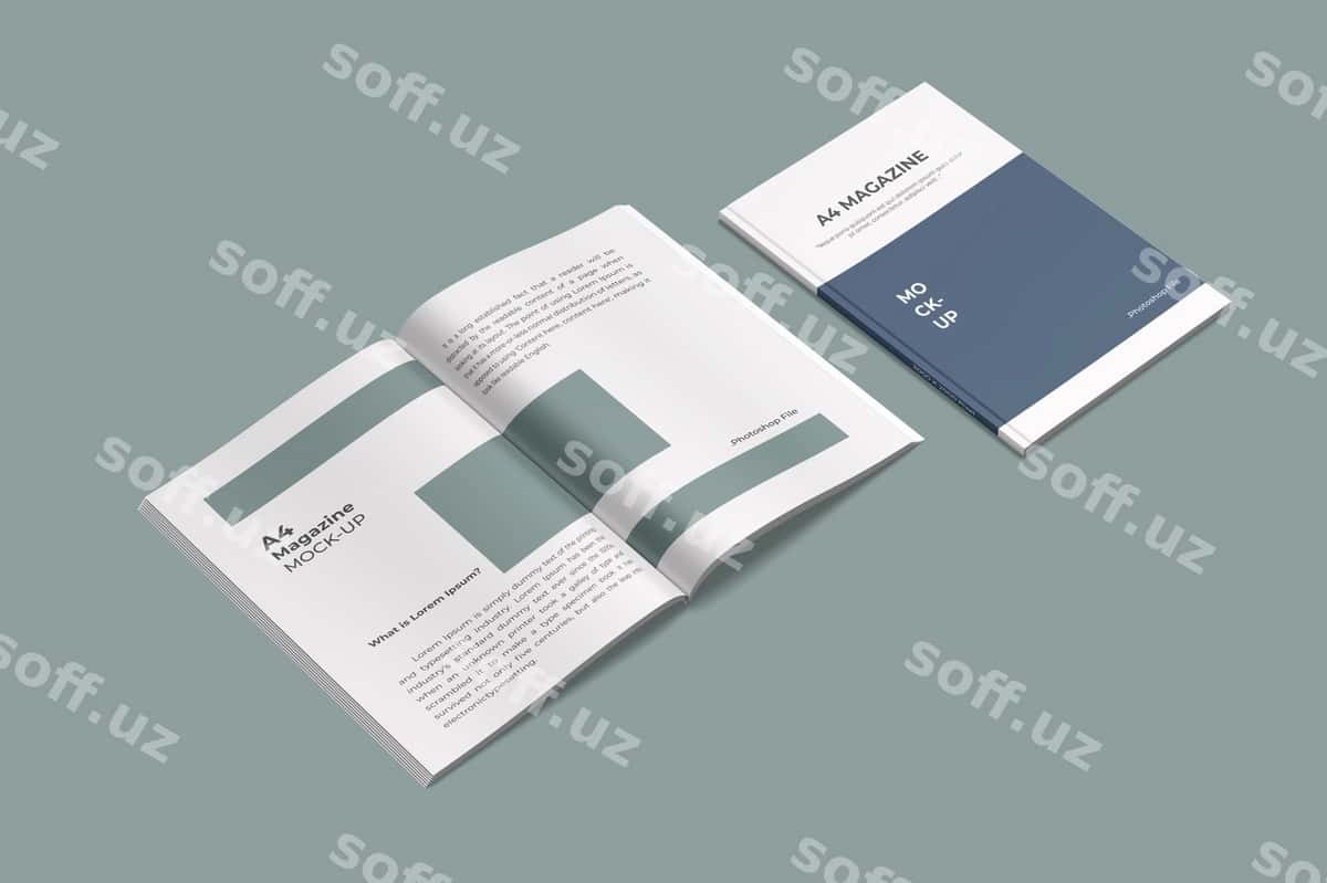A4 jurnal maketi | A4 magazine mockup 1