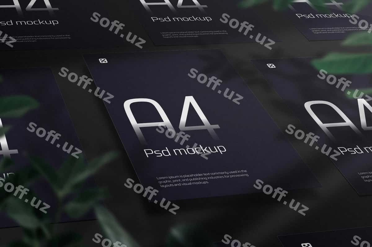 A4 namuna baland sifatli | A4 mockup high quality 1
