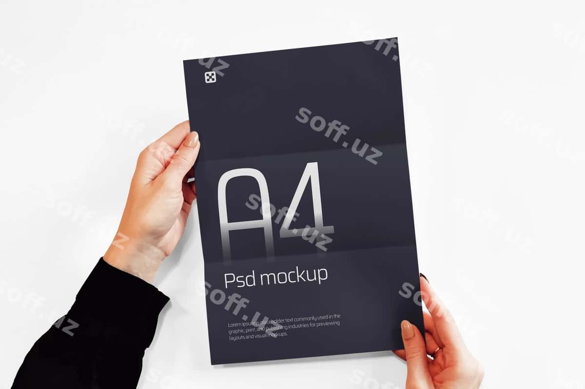 A4 namuna yuqori sifatli | A4 mockup high quality 1