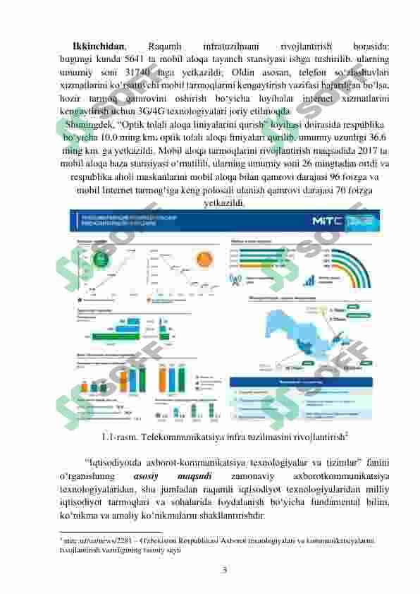 AXBOROT-KOMMUNIKATSIYA TEXNOLOGIYALARINING  IQTISODIYOTDAGI O‘RNI VA VAZIFALARI 3
