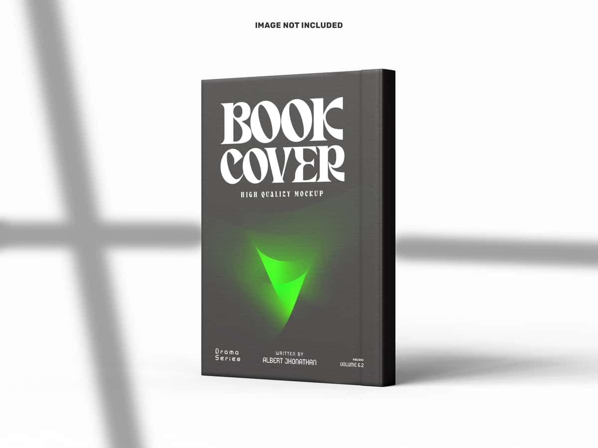 Haqiqiy qattiq kitob muqovasi maketi | Realistic hard book cover mockup 1