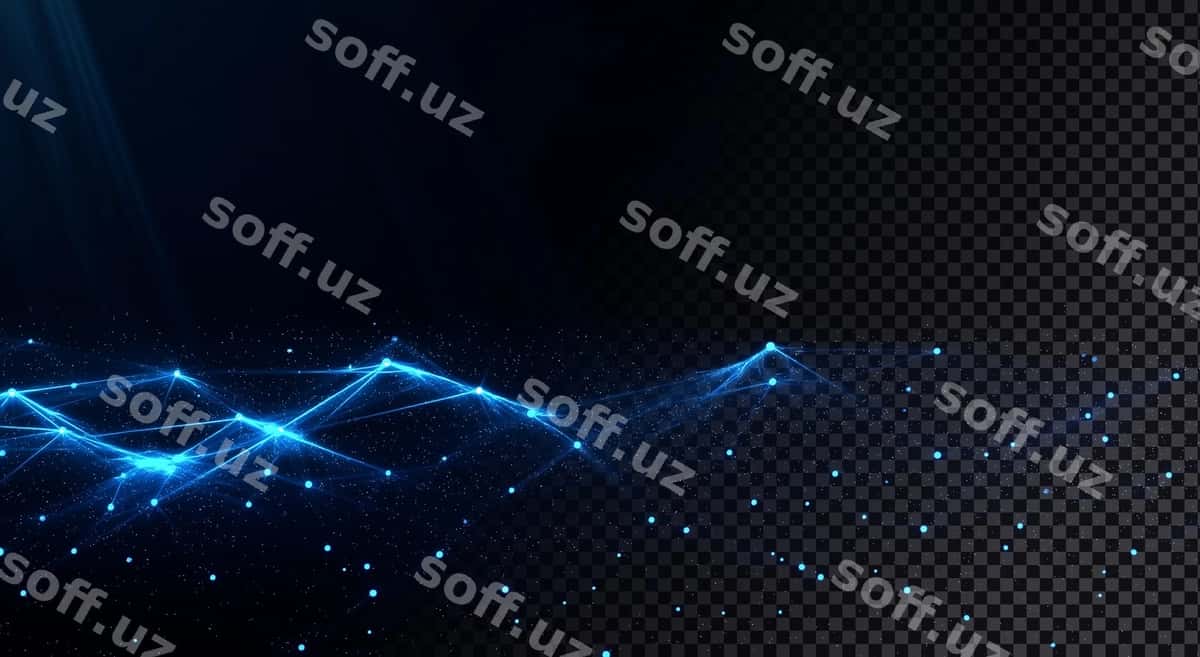 Abstrakt ko'k raqamli tarmoq | Abstract blue digital network 1