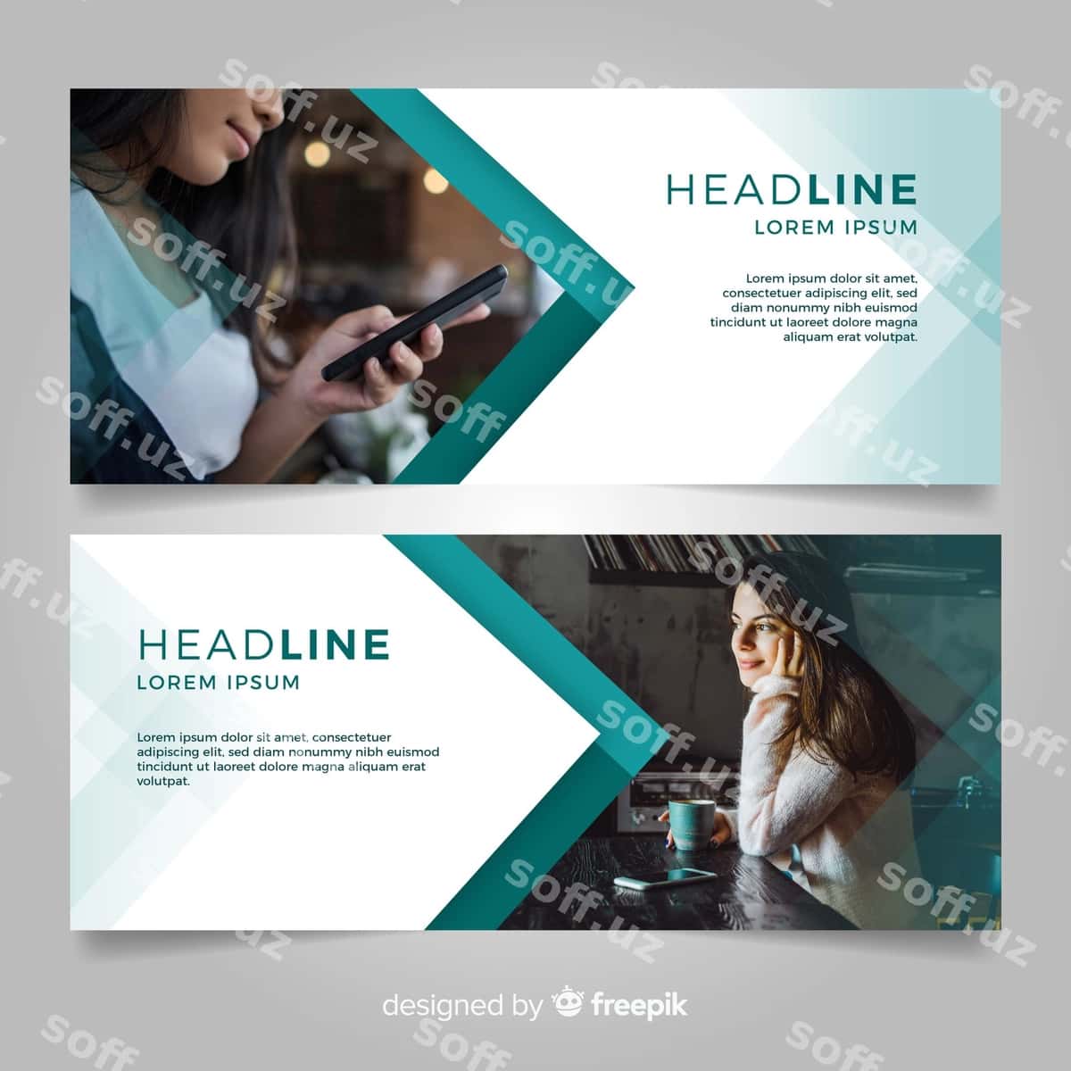 Anqarli biznes banerlar | Abstract business banners 1