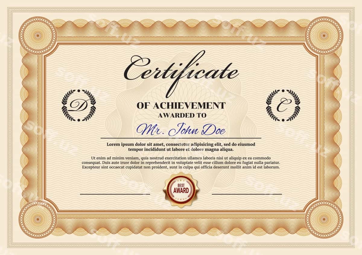 Guvohnoma vectori | Achievement certificate diploma vector 1