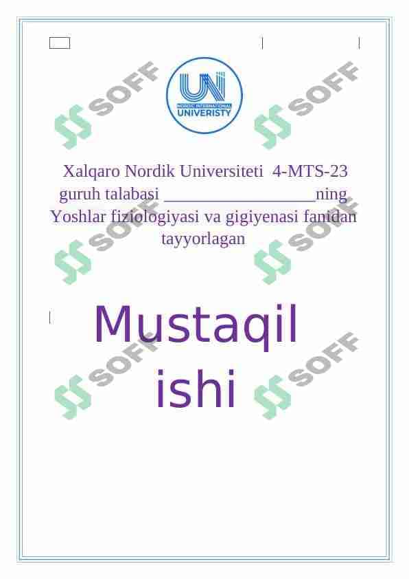 BOLALARDA KUNDALIK OVQAT RATSIONINI TUZISHNING GIGIYENIK TARTIBI 1