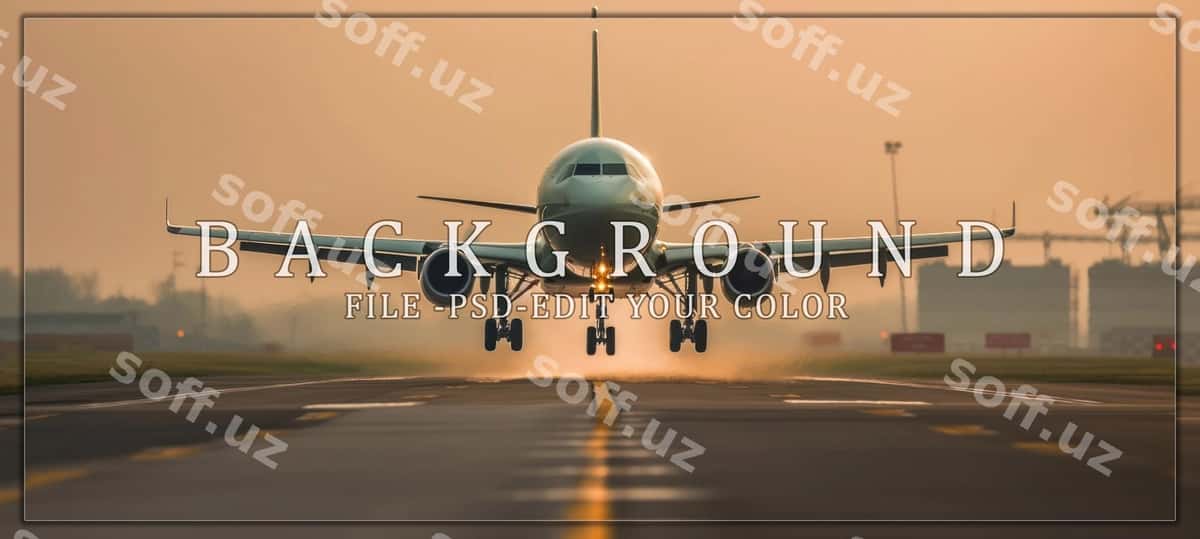 Samolyot quyosh botishida landeta | Airplane landing sunset 1