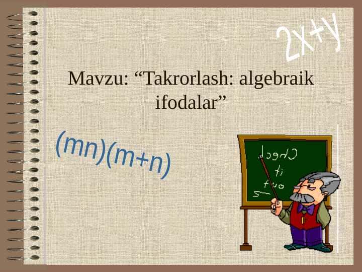 algebraik ifodalar 1