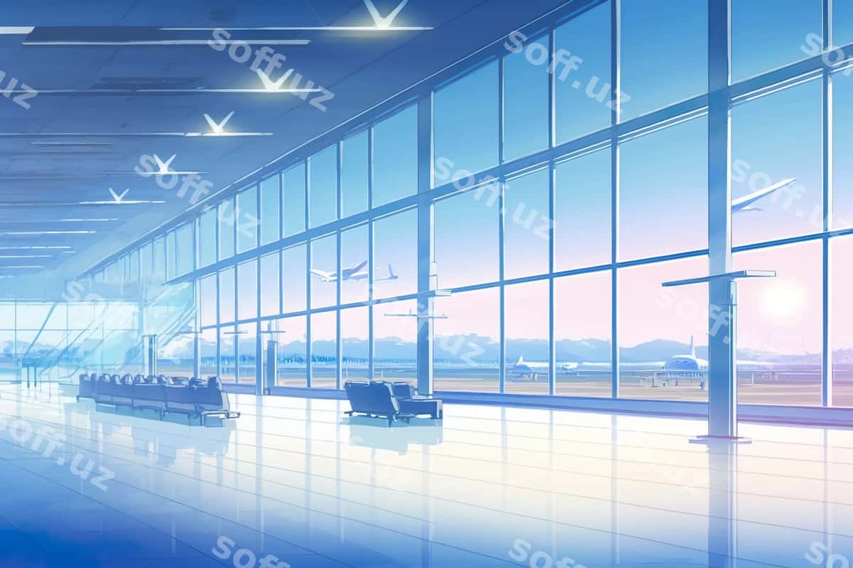 Anime uslubidagi aeroport | Anime style airport 1